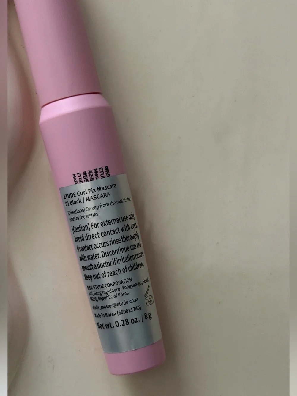 ETUDE Curl Fix Mascara, Lash Strong Curl Up/Waterproof/Light-Weight in Black